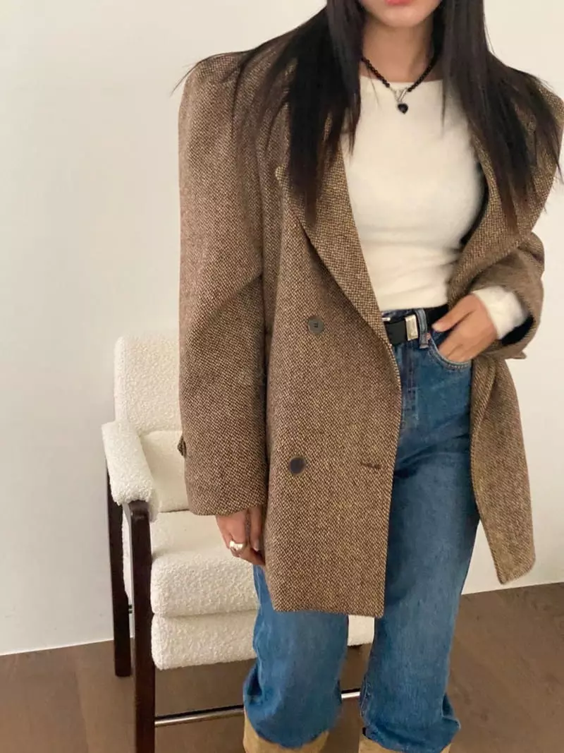 Made - Korean Women Fashion - #womensfashion - Mue Mue Herringbone Coat