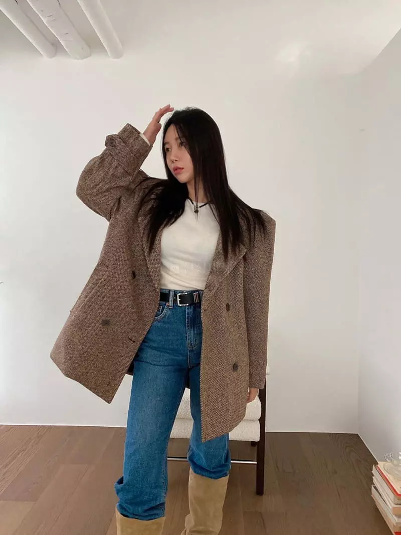 Made - Korean Women Fashion - #womensfashion - Mue Mue Herringbone Coat - 11