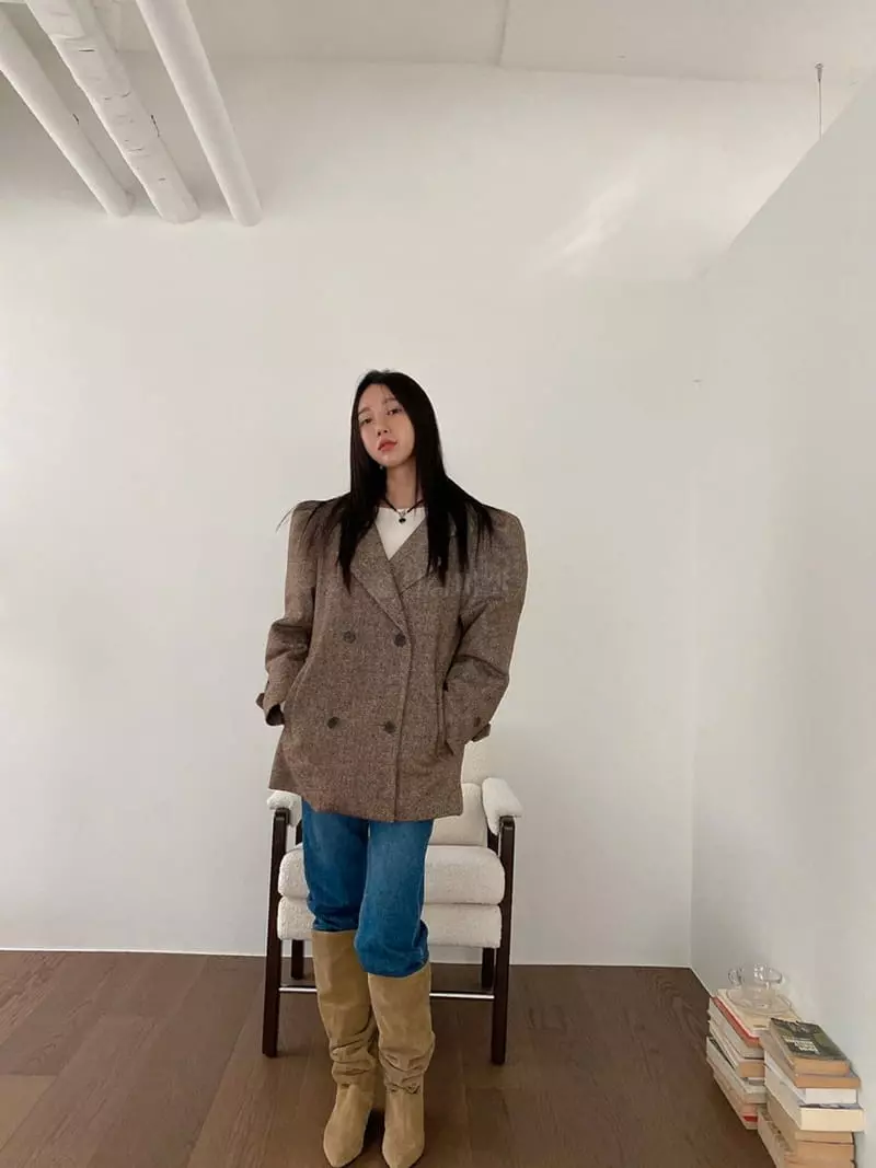 Made - Korean Women Fashion - #womensfashion - Mue Mue Herringbone Coat - 7