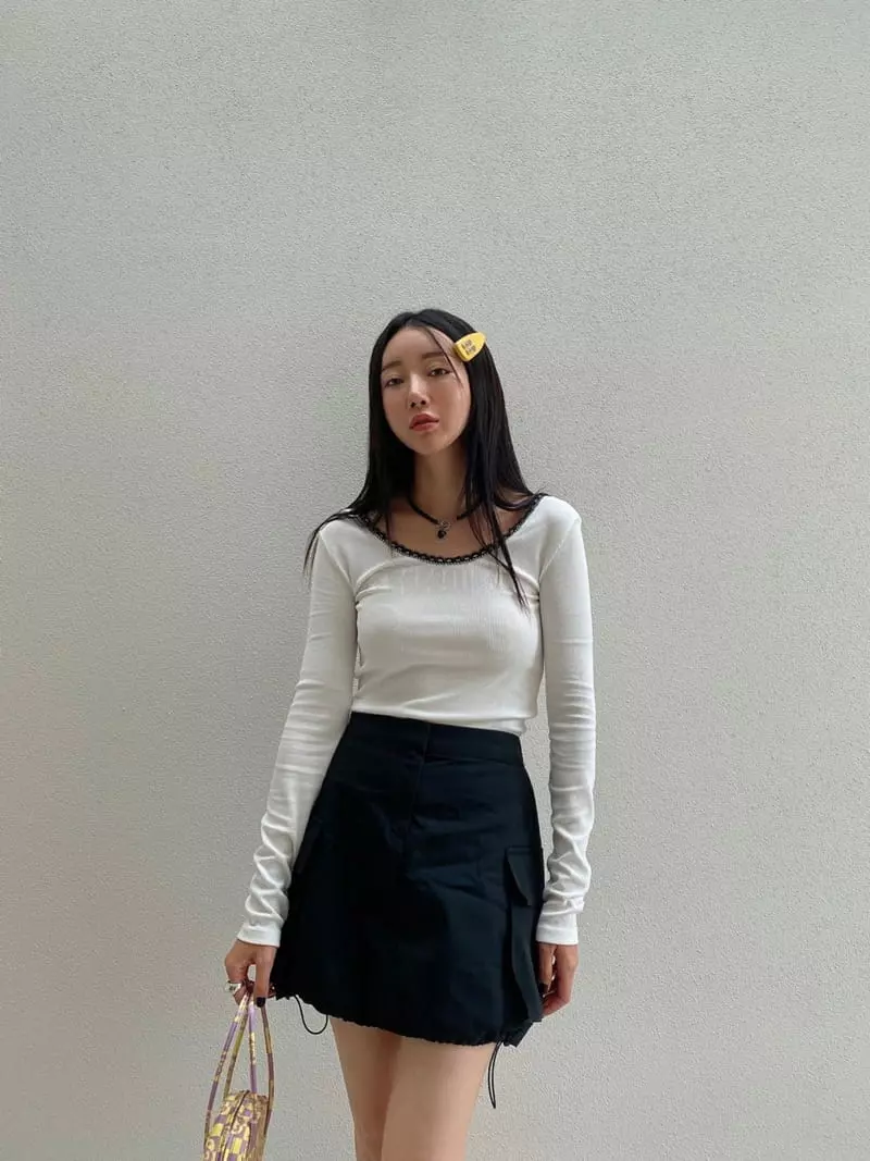 Made - Korean Women Fashion - #womensfashion - Lable Tee - 2