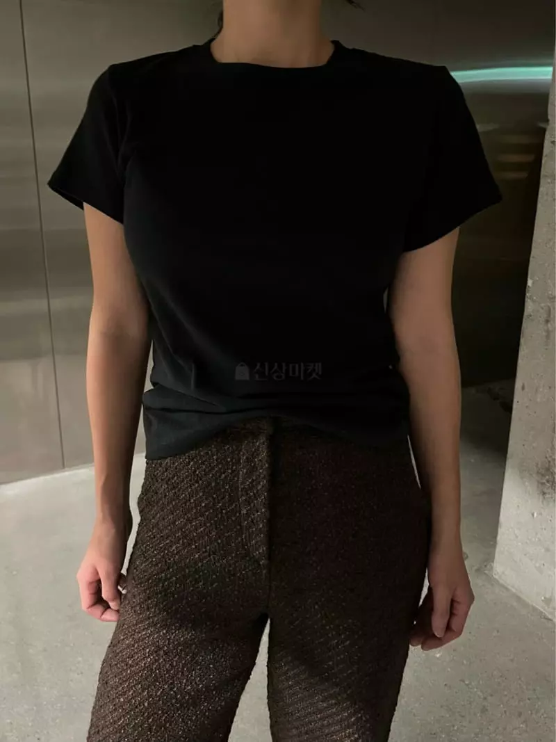Maint - Korean Women Fashion - #momslook - Peach Slim Tee - 7