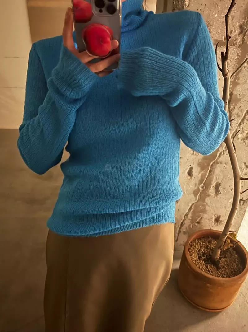Maint - Korean Women Fashion - #momslook - Mo Hair Turtleneck Tee - 11