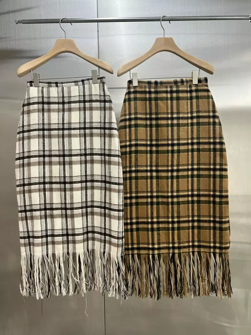 Maint - Korean Women Fashion - #womensfashion - Quilting Check Skirt - 10