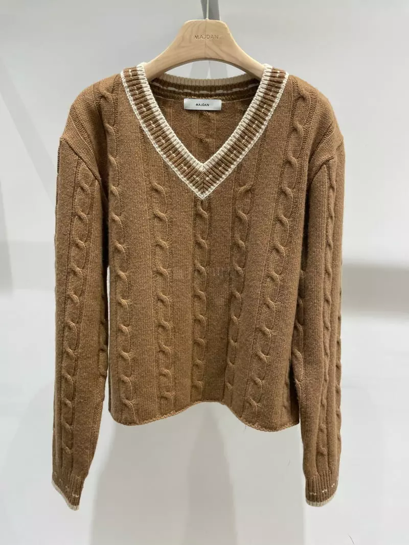 Majdan - Korean Women Fashion - #momslook - Chalrie Knit Tee - 11