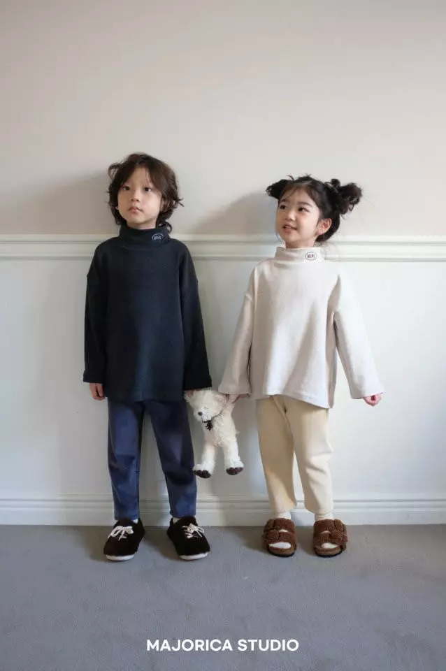 Majorica - Korean Children Fashion - #discoveringself - Fleece Hlaf Tee - 3