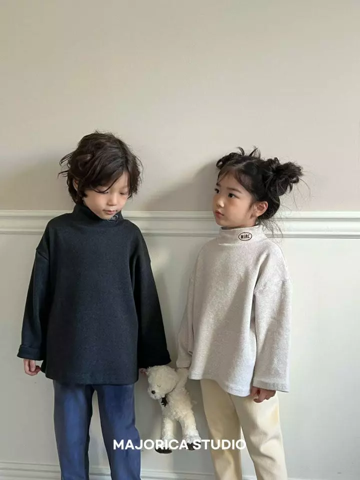 Majorica - Korean Children Fashion - #kidsstore - Fleece Hlaf Tee - 6