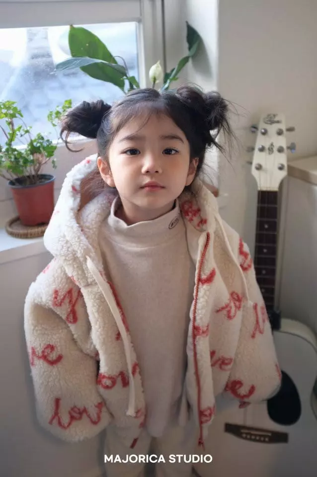 Majorica - Korean Children Fashion - #magicofchildhood - Fleece Hlaf Tee - 10