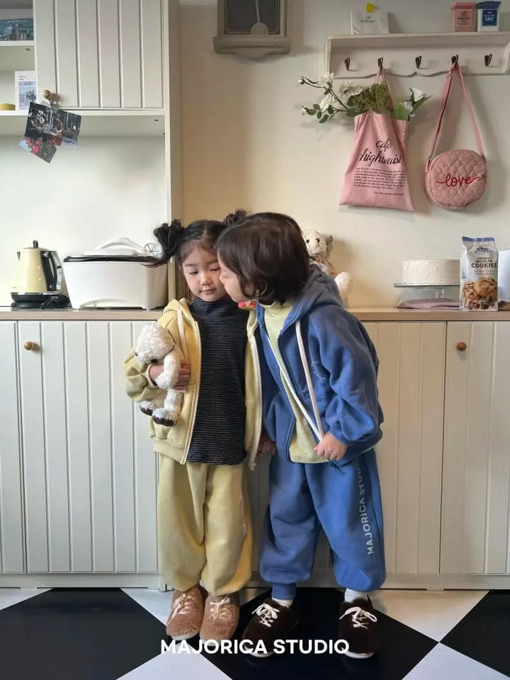 Majorica - Korean Children Fashion - #prettylittlegirls - Fleece Hoody Zip-up Set up - 6