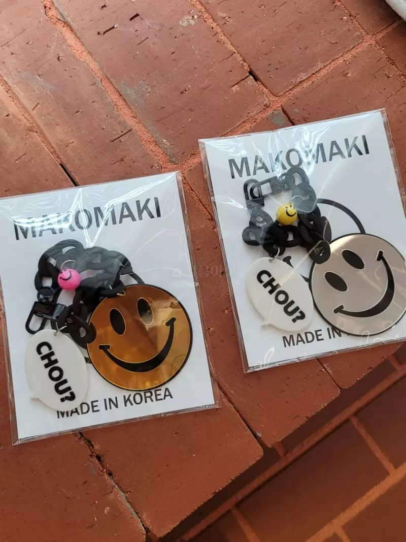 Makomaki - Korean Women Fashion - #momslook - Mirror smile  Bag Ring