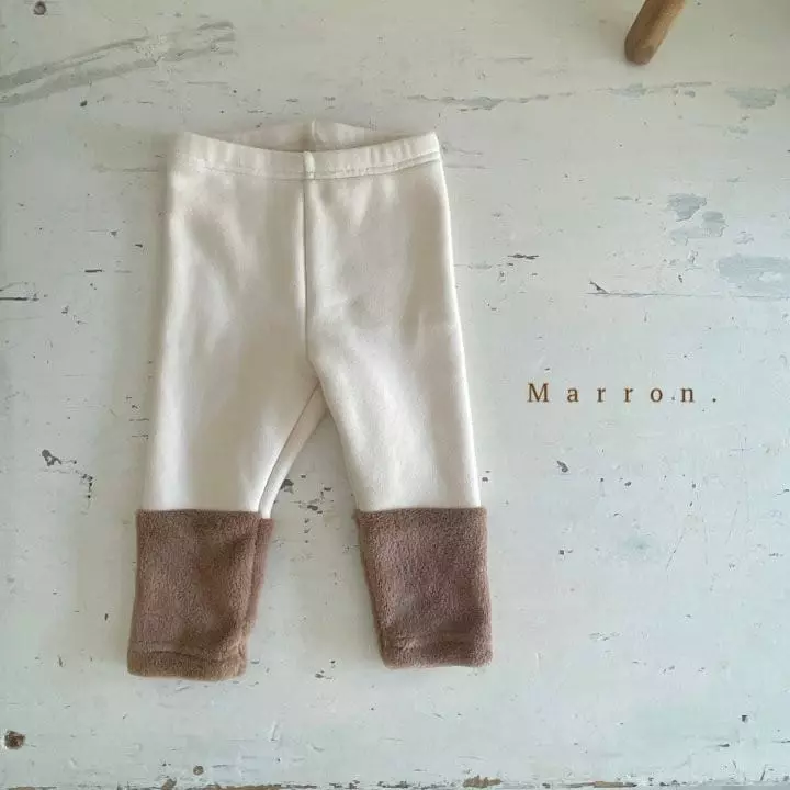 Marron Kid - Korean Children Fashion - #kidsstore - Marlang Bbosong Leggings - 2