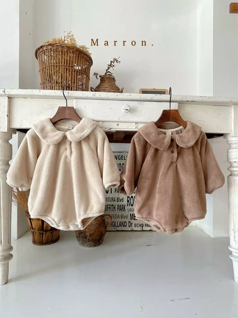 Marron. - Korean Baby Fashion - #babylifestyle - Cozy Rabbit Bear Bodysuit