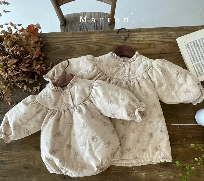 Marron. - Korean Baby Fashion - #babyoutfit - Bera Som Bonding Bodysuit - 4