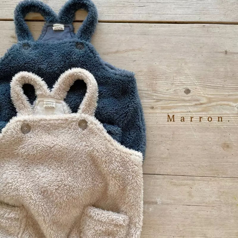 Marron. - Korean Baby Fashion - #onlinebabyshop - Cozy Dungarees Bodysuit - 7
