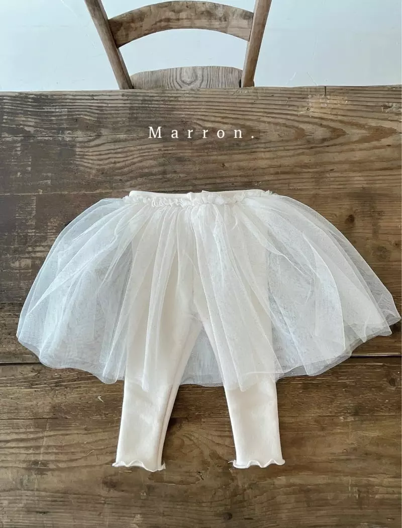 Marron. - Korean Children Fashion - #Kfashion4kids - Fleece Mesh Leggings Ivory - 9