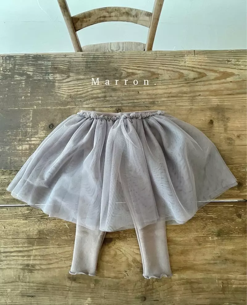 Marron. - Korean Children Fashion - #Kfashion4kids - Fleece Mesh Leggings - 8
