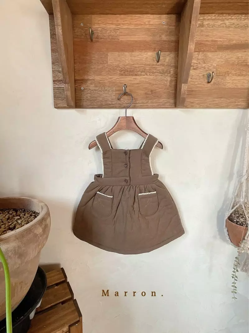 Marron. - Korean Children Fashion - #Kfashion4kids - Anna Som Bonding Dungarees One-piece - 5