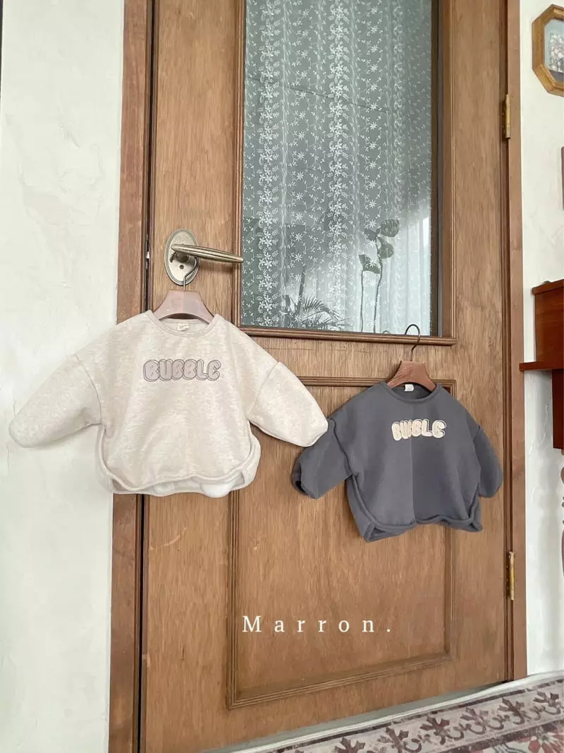 Marron. - Korean Children Fashion - #Kfashion4kids - Fleece Bubble Tee