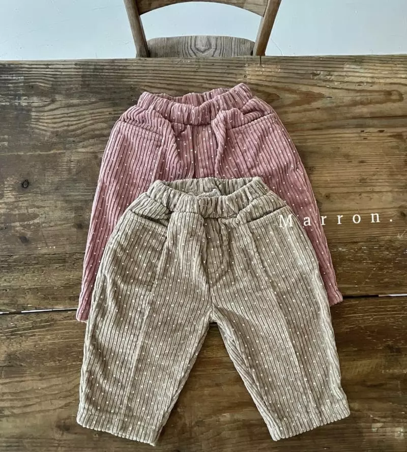 Marron. - Korean Children Fashion - #childofig - Dot Pants - 2