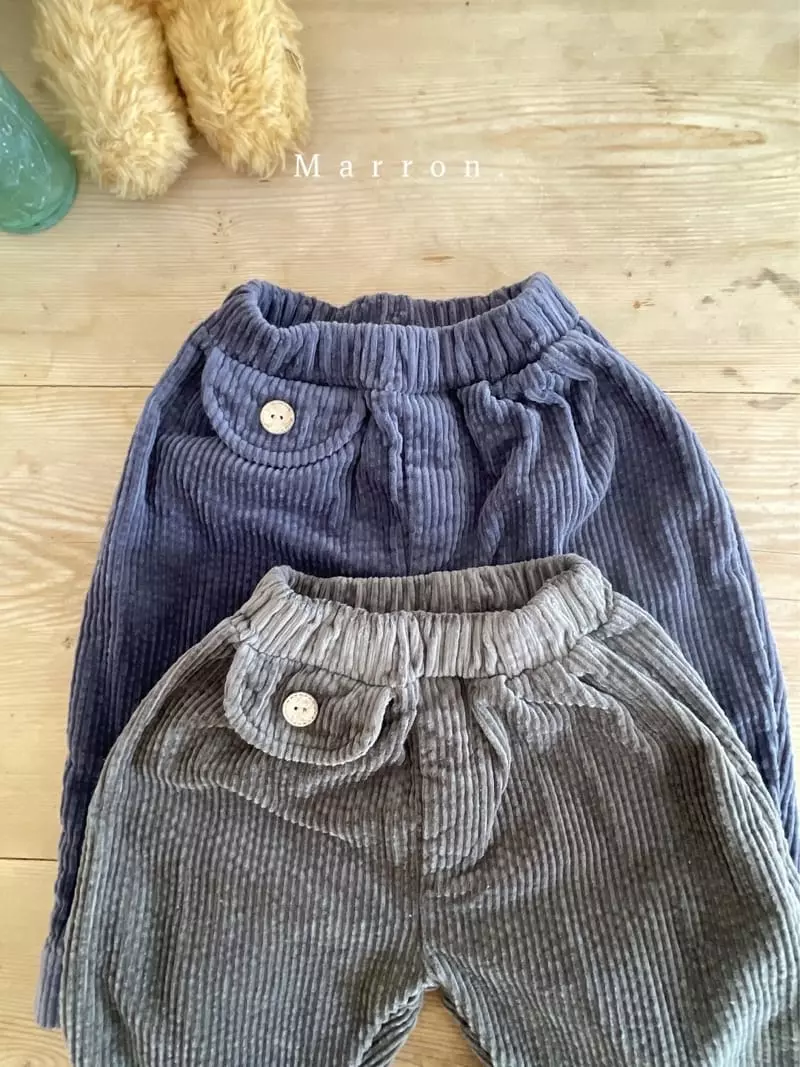 Marron. - Korean Children Fashion - #childofig - Button Pants