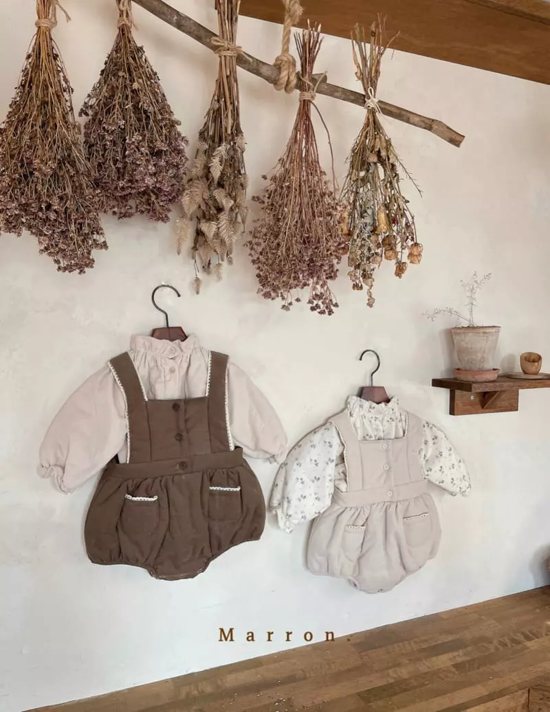 Marron. - Korean Children Fashion - #childofig - Langs Bonding Blouse - 12