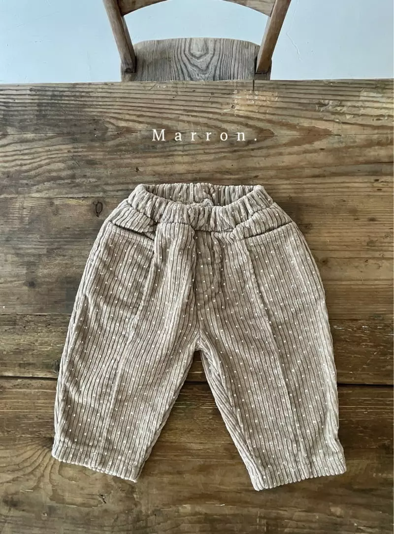 Marron. - Korean Children Fashion - #childofig - Dot Pants - 4