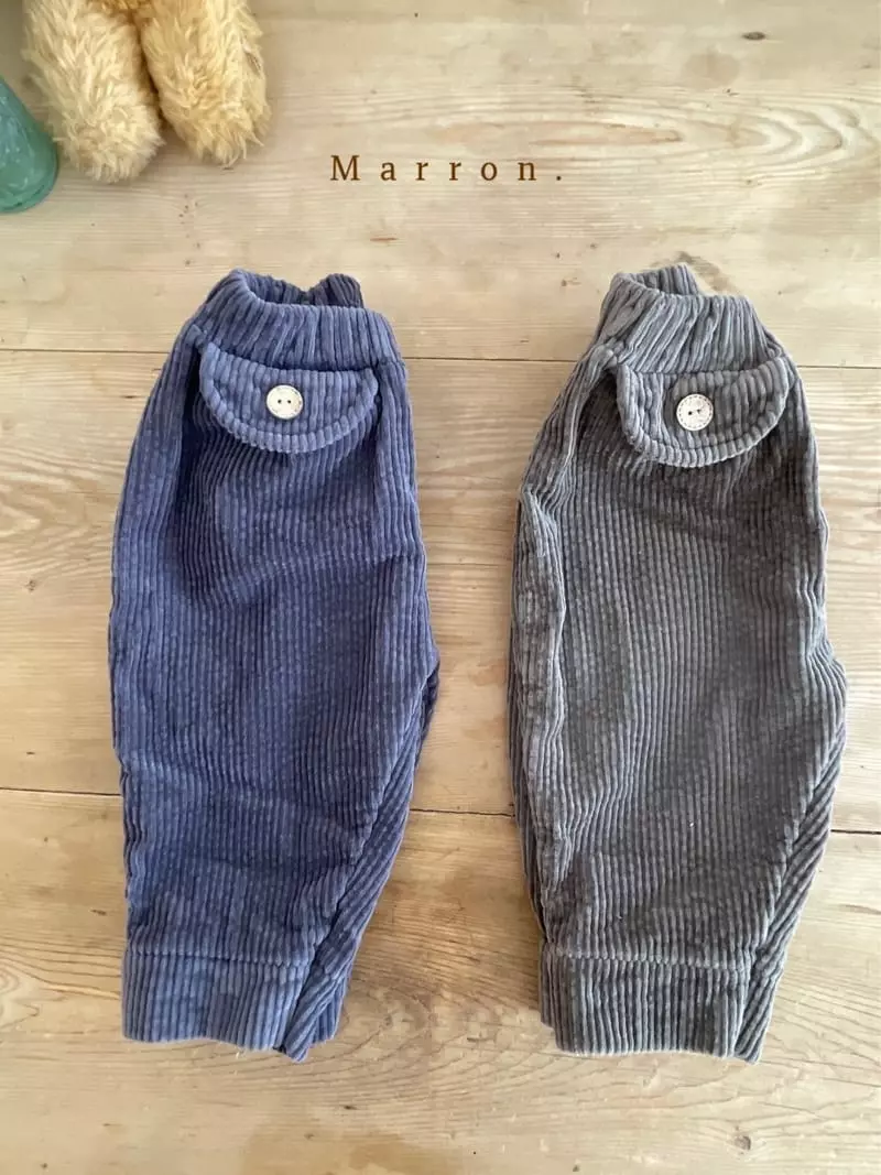 Marron. - Korean Children Fashion - #childrensboutique - Button Pants - 4