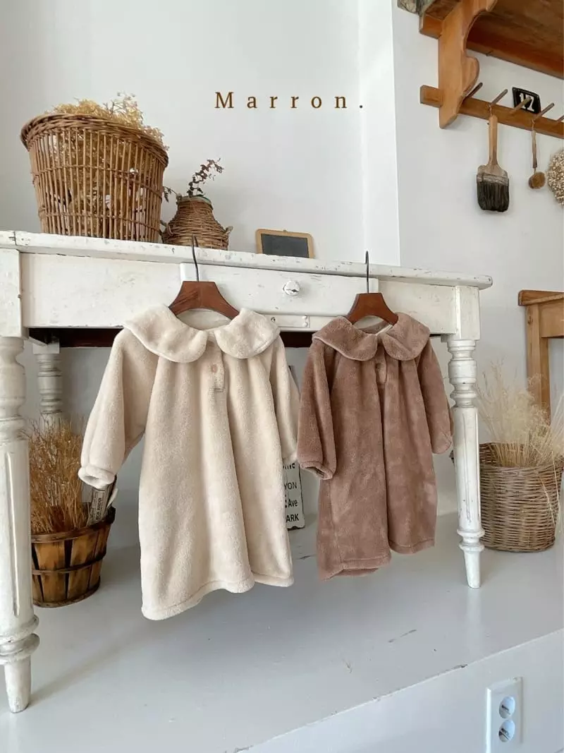 Marron. - Korean Children Fashion - #designkidswear - Bbosong Rabbir Bear One-piece
