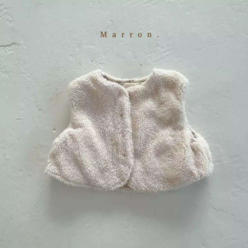Marron. - Korean Children Fashion - #designkidswear - Bboglei Vest Muffler Set - 12