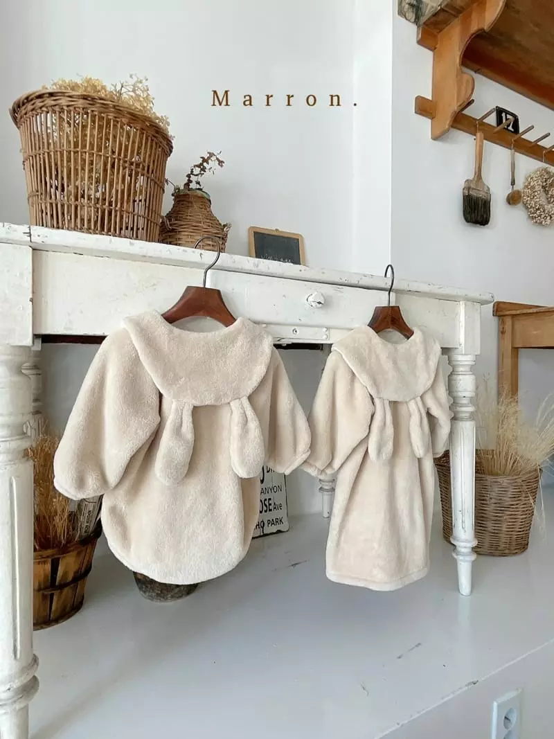 Marron. - Korean Children Fashion - #discoveringself - Bbosong Rabbir Bear One-piece - 2