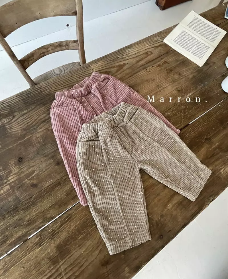 Marron. - Korean Children Fashion - #fashionkids - Dot Pants - 7