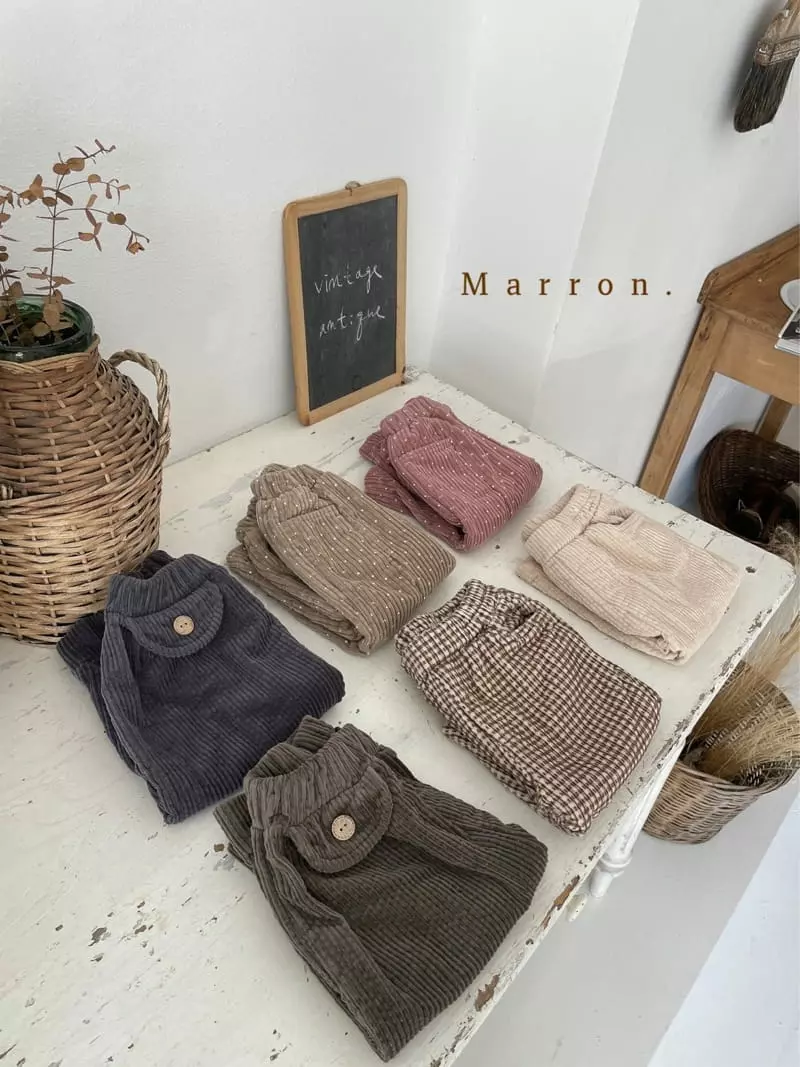 Marron. - Korean Children Fashion - #kidsshorts - Loni Rib Pants - 9