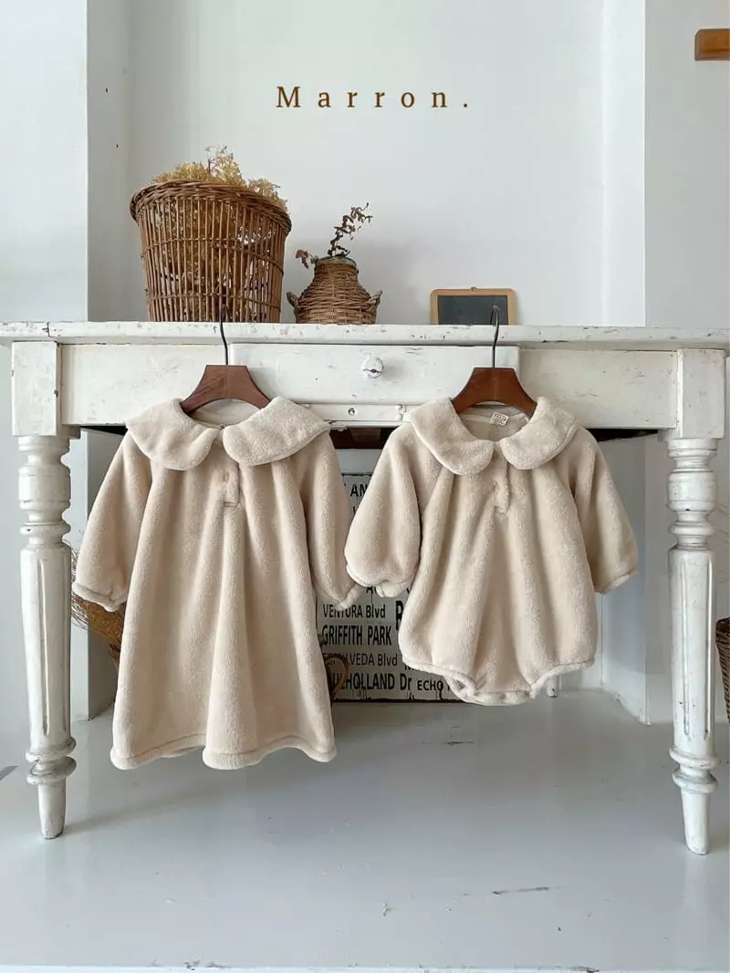 Marron. - Korean Children Fashion - #fashionkids - Bbosong Rabbir Bear One-piece - 4