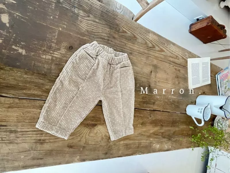 Marron. - Korean Children Fashion - #kidsstore - Dot Pants - 9