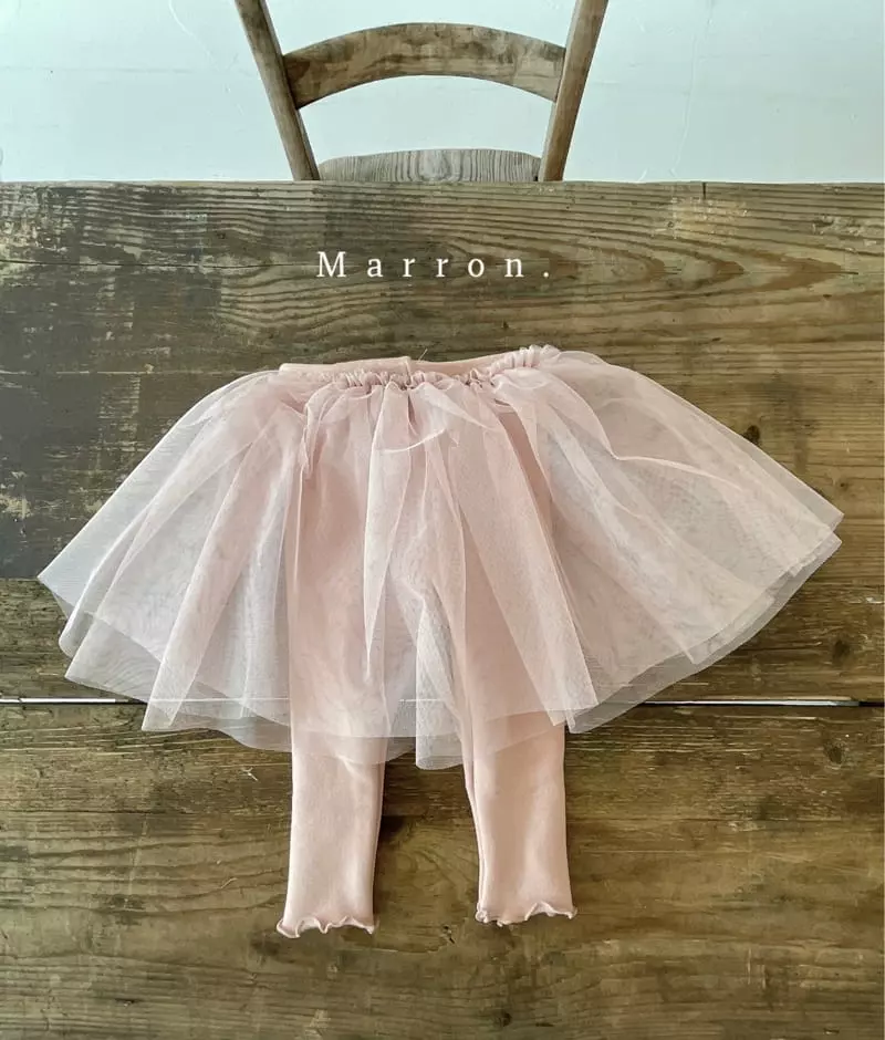 Marron. - Korean Children Fashion - #kidzfashiontrend - Fleece Mesh Leggings - 7