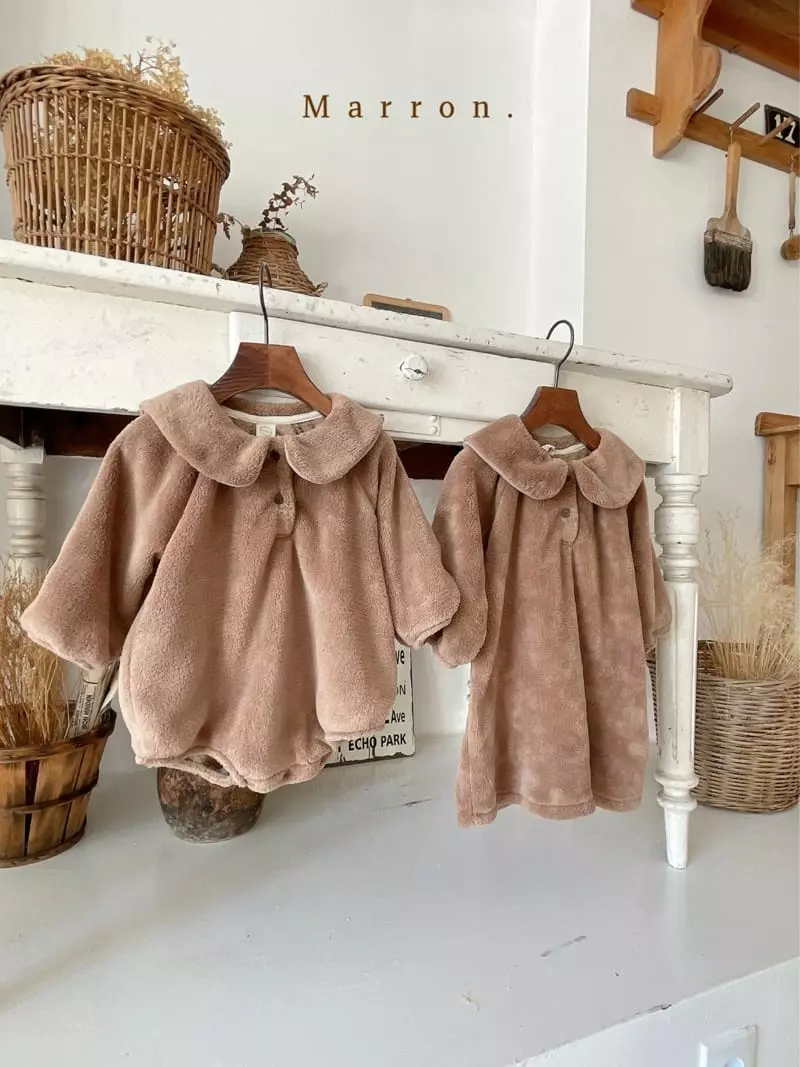 Marron. - Korean Children Fashion - #littlefashionista - Bbosong Rabbir Bear One-piece - 8