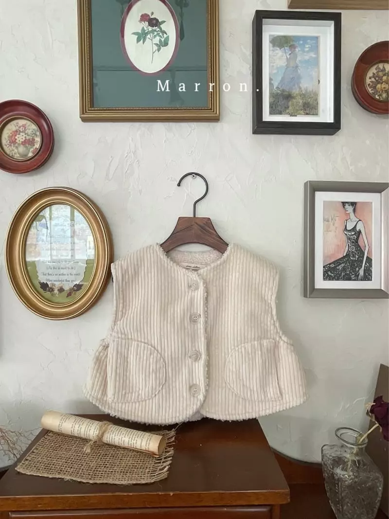 Marron. - Korean Children Fashion - #littlefashionista - Bboglei Vest Muffler Set - 3