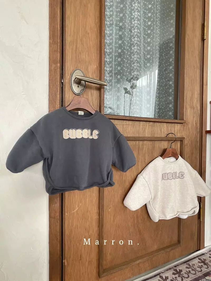 Marron. - Korean Children Fashion - #littlefashionista - Fleece Bubble Tee - 2