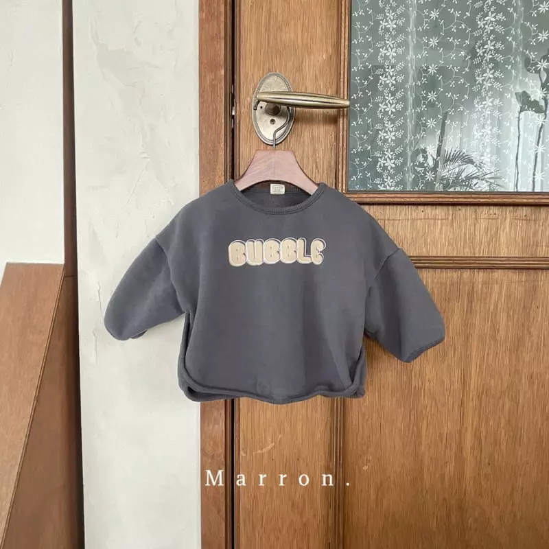 Marron. - Korean Children Fashion - #magicofchildhood - Fleece Bubble Tee - 3
