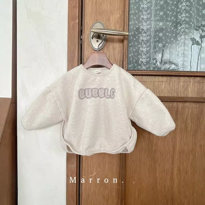 Marron. - Korean Children Fashion - #magicofchildhood - Fleece Bubble Tee - 4