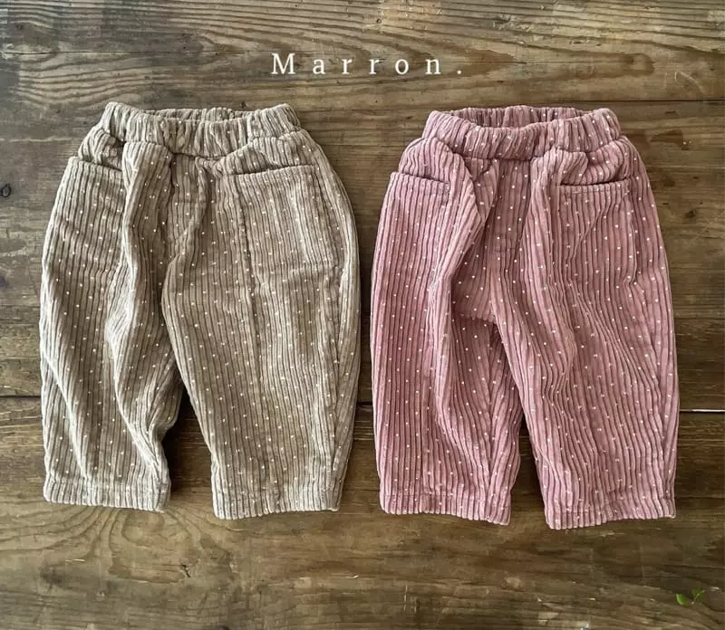 Marron. - Korean Children Fashion - #prettylittlegirls - Dot Pants