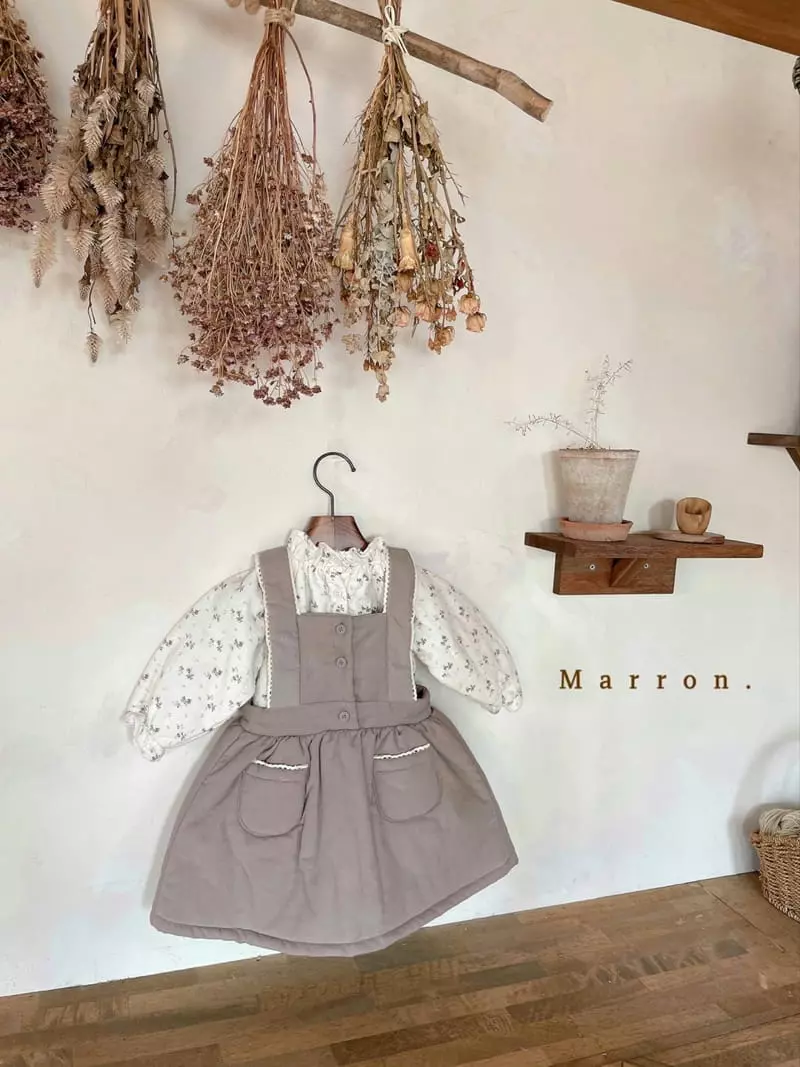 Marron. - Korean Children Fashion - #stylishchildhood - Anna Som Bonding Dungarees One-piece - 12