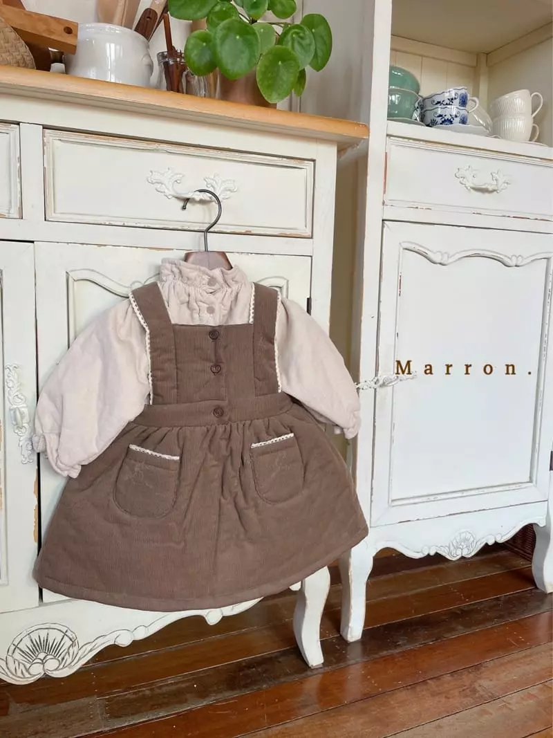 Marron. - Korean Children Fashion - #stylishchildhood - Langs Bonding Blouse - 11