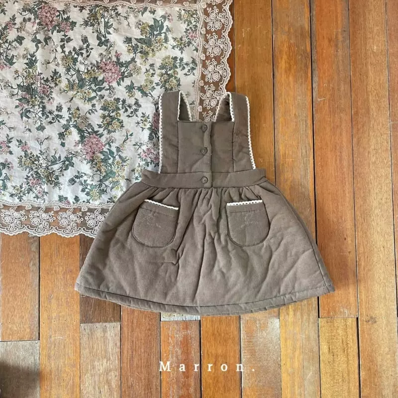 Marron. - Korean Children Fashion - #todddlerfashion - Anna Som Bonding Dungarees One-piece - 10