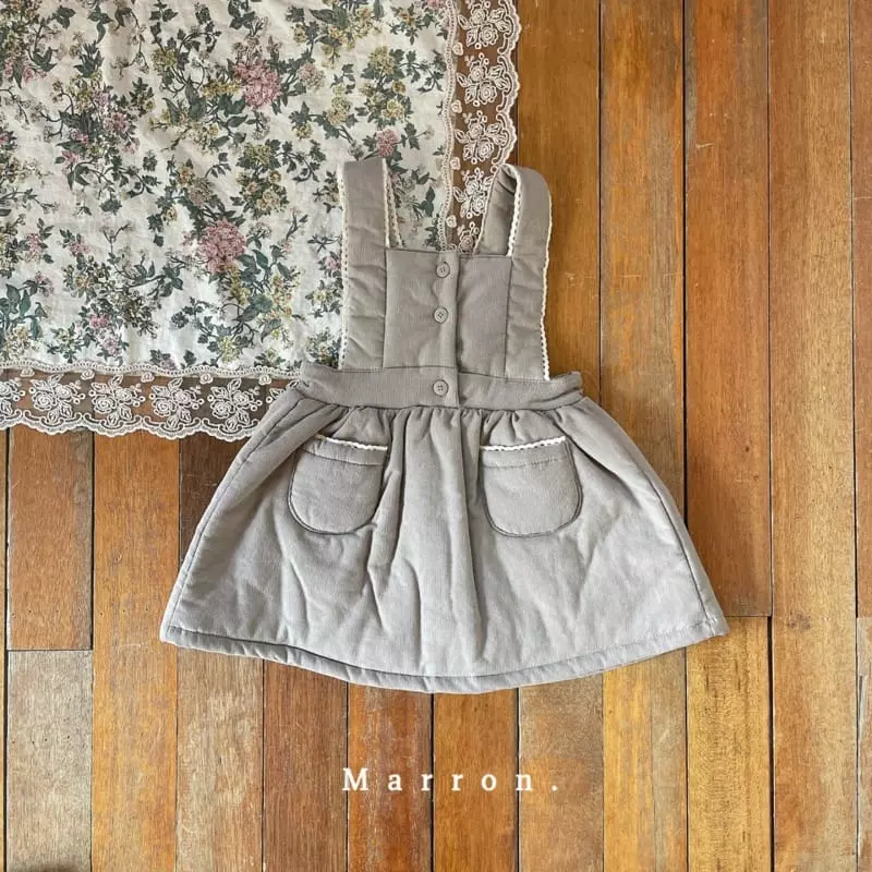 Marron. - Korean Children Fashion - #toddlerclothing - Anna Som Bonding Dungarees One-piece - 11