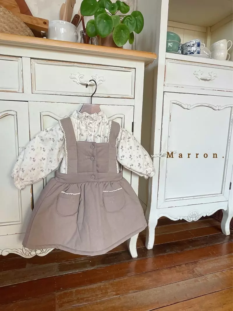Marron. - Korean Children Fashion - #toddlerclothing - Langs Bonding Blouse - 10
