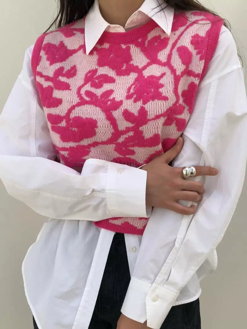 Matilda - Korean Women Fashion - #momslook - Jacquard Vest
