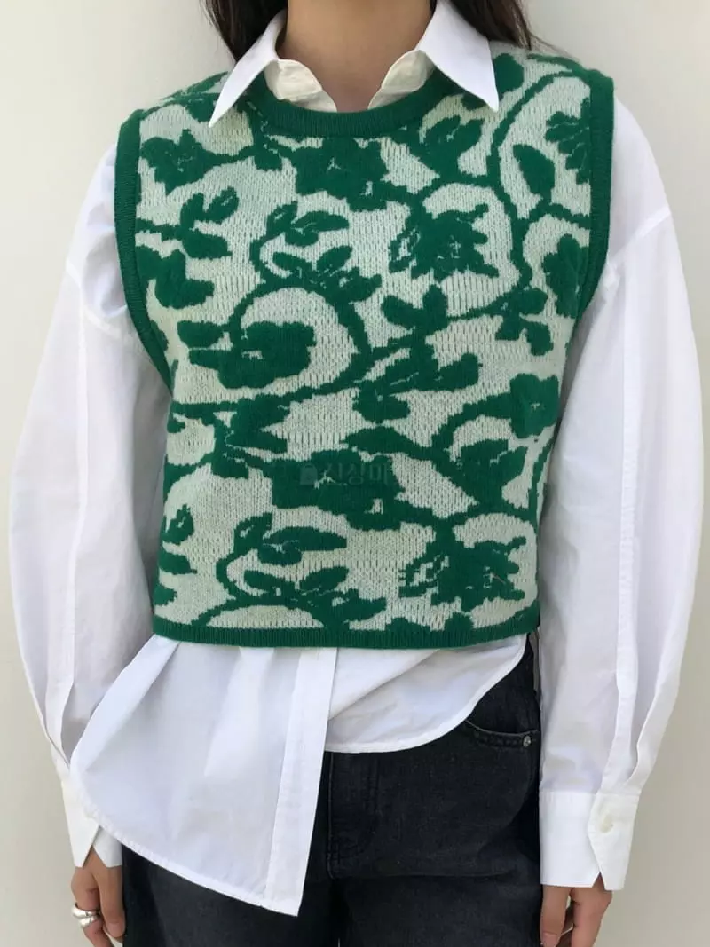 Matilda - Korean Women Fashion - #momslook - Jacquard Vest - 3