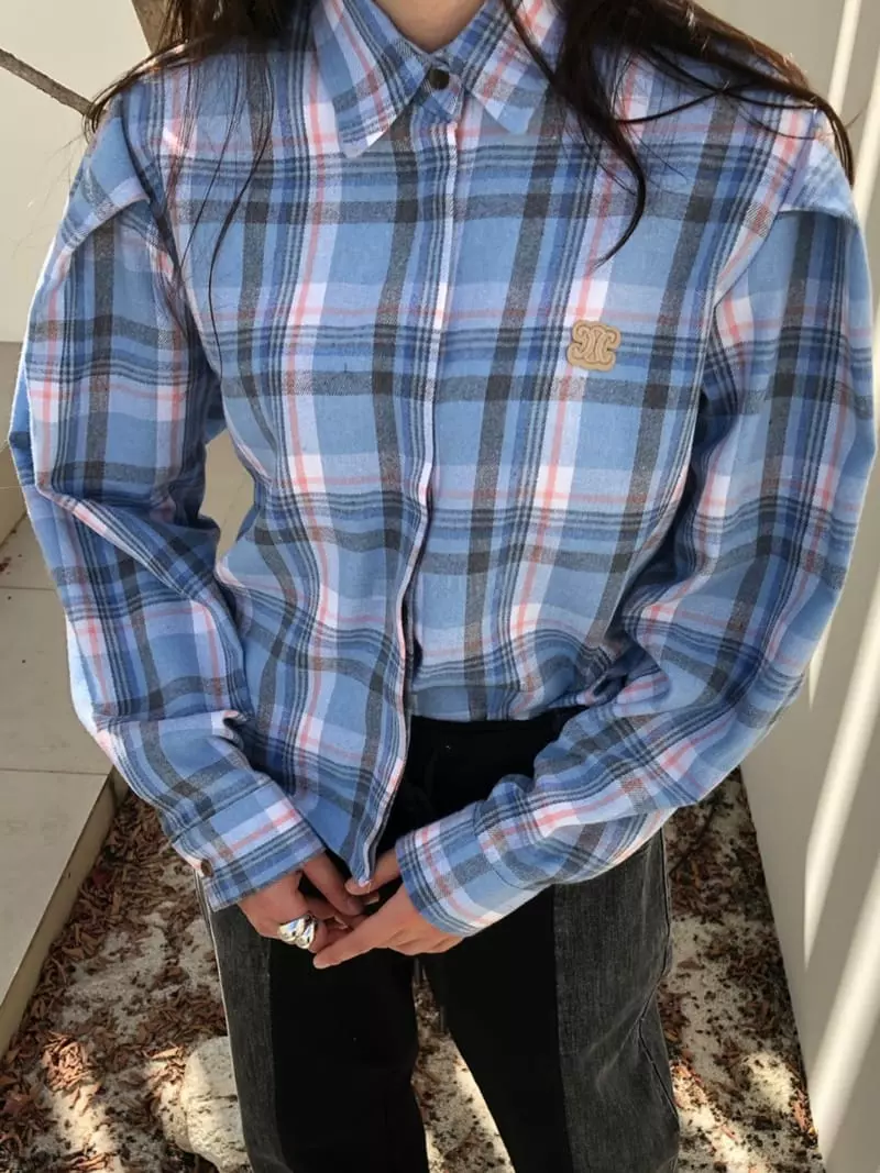 Matilda - Korean Women Fashion - #momslook - Check Shirt