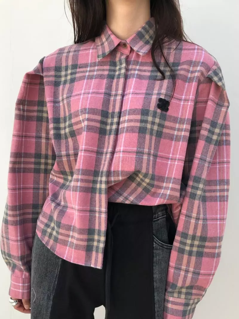 Matilda - Korean Women Fashion - #momslook - Check Shirt - 3