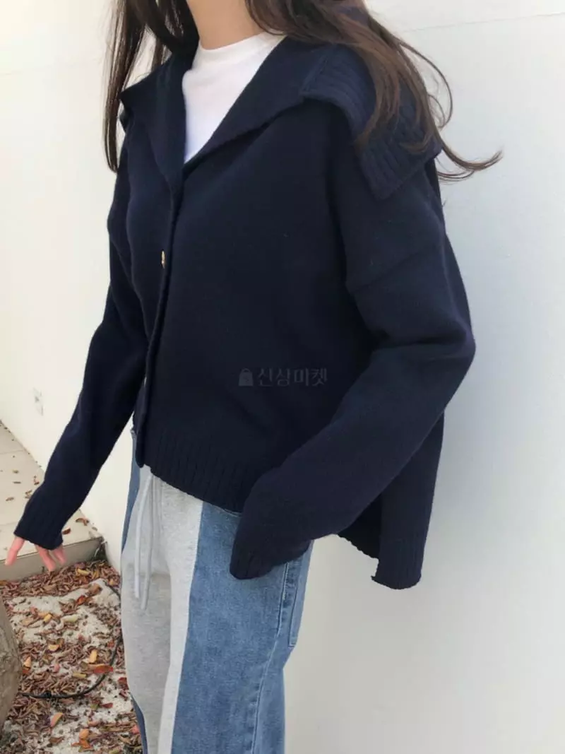 Matilda - Korean Women Fashion - #romanticstyle - Sailor Knit Cardigan - 3